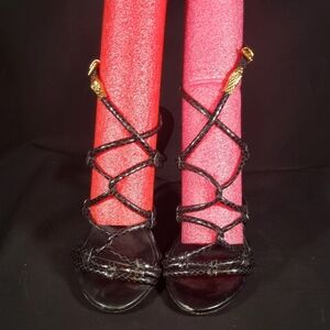 Arezzo Pumps with Golden Snake Buckle